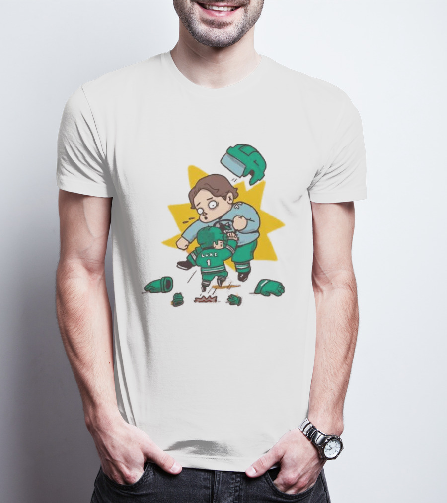 Mack Attacked Macklin Celebrini San Jose Sharks Cartoon Fight T-Shirt