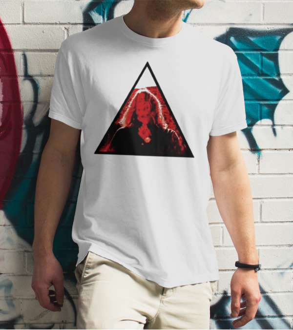 Manipulator 10 Year Anniversary Red Triangle Hair Face T-Shirt