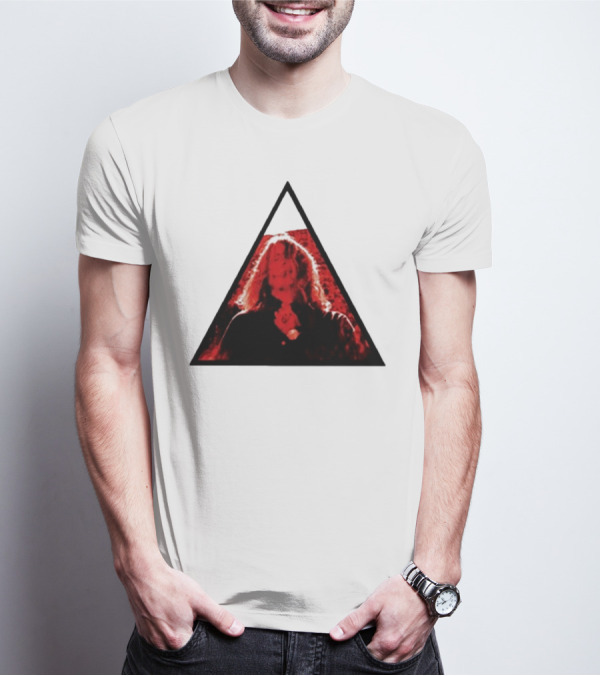 Manipulator 10 Year Anniversary Red Triangle Hair Face T-Shirt