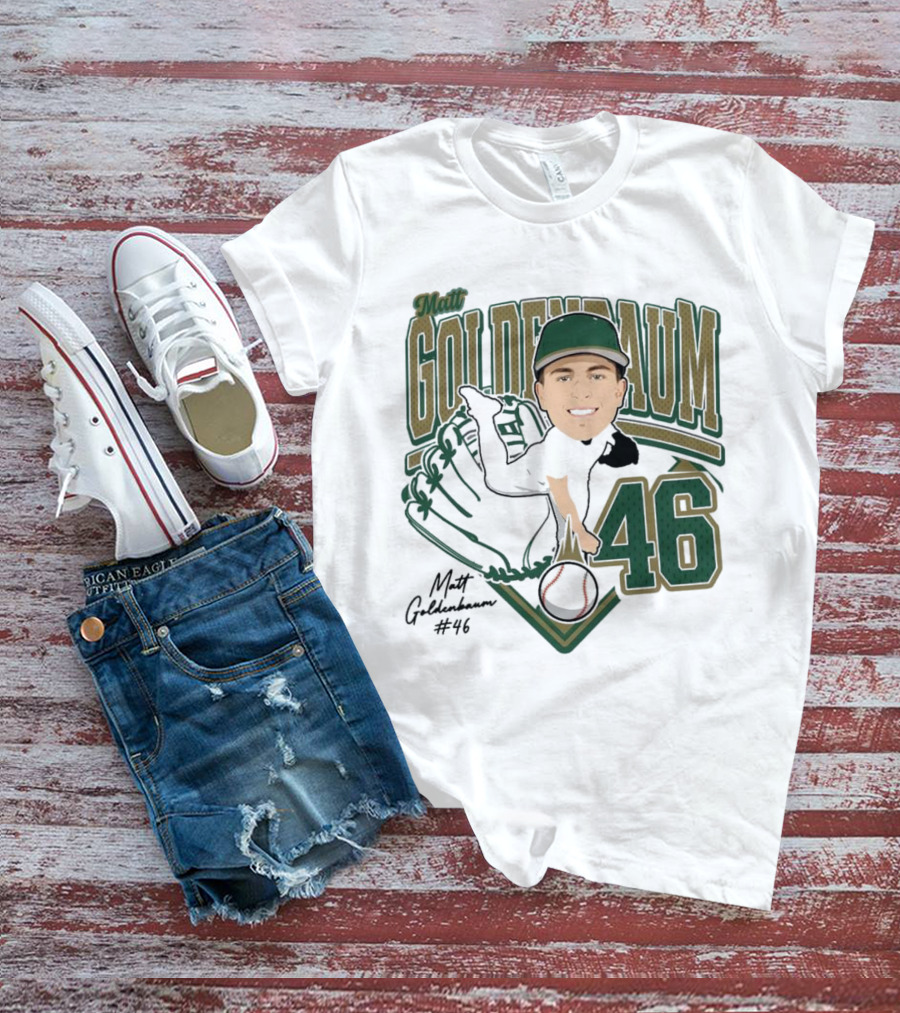 Matt Goldenbaum 46 Baseball Glove Illustration 2025 T-Shirt