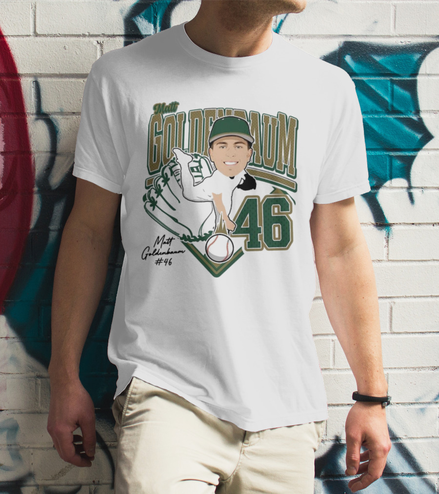 Matt Goldenbaum 46 Baseball Glove Illustration 2025 T-Shirt