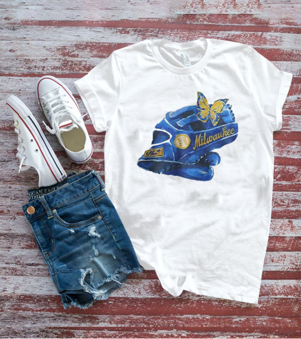 Milwaukee Brewers Hupy And Abraham Day Catcher's Mask With Butterfly And Key Symbols T-Shirt