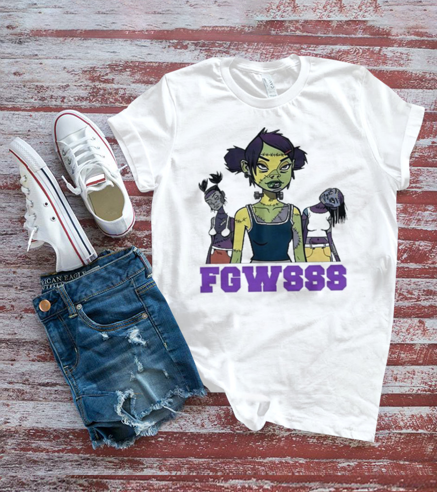 Mindless Self Indulgence FGWSSS Zombie Character With Purple Text T-Shirt