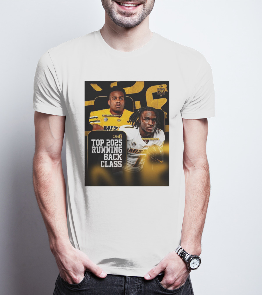 Missouri Football Top 2025 Running Back Class Brendon Haygood Marquise Davis SEC Mizzou T-Shirt