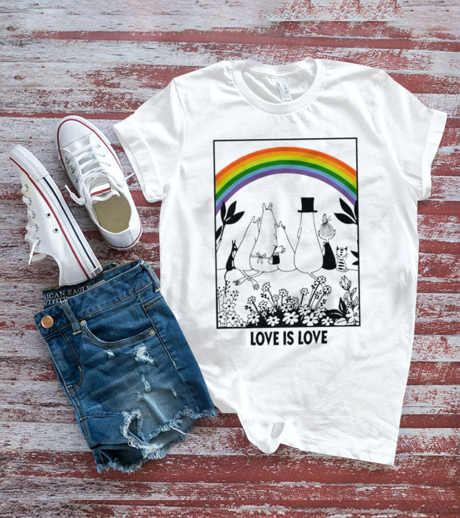 Moomin Rainbow Pride Love Is Love T-Shirt