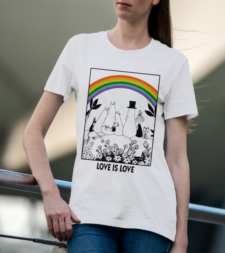 Moomin Rainbow Pride Love Is Love T-Shirt