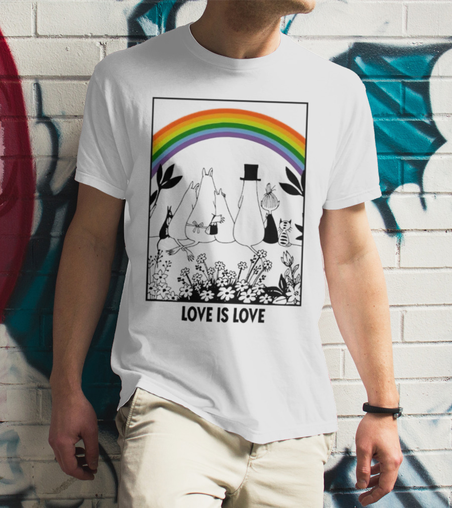 Moomin Rainbow Pride Love Is Love T-Shirt
