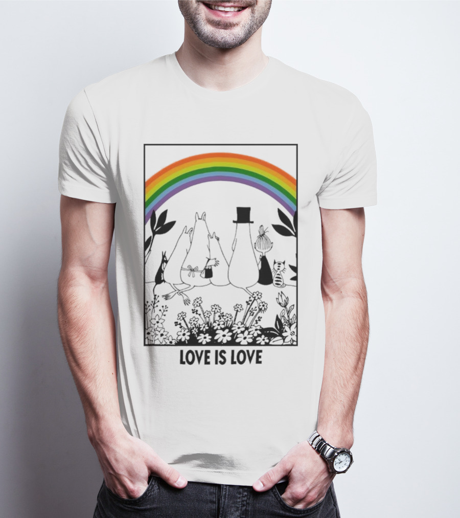 Moomin Rainbow Pride Love Is Love T-Shirt