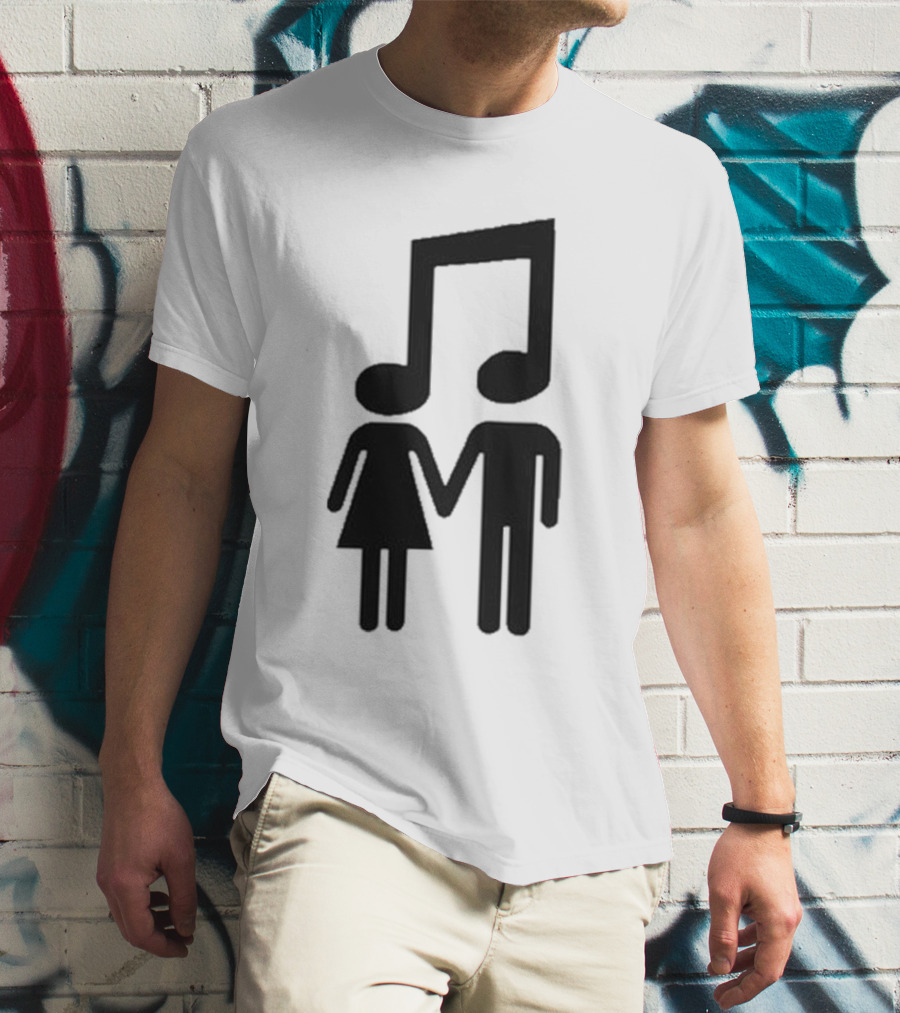 Music Note Couple Holding Hands T-Shirt