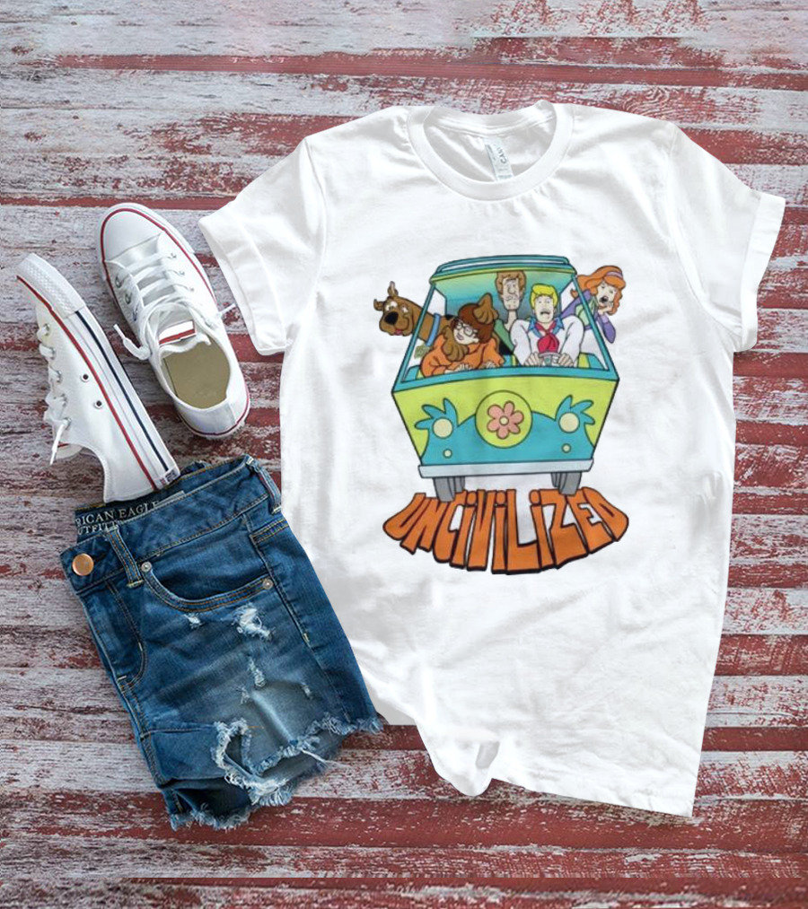 Mystery Machine Scooby-Doo Uncivilized Driving Adventure T-Shirt