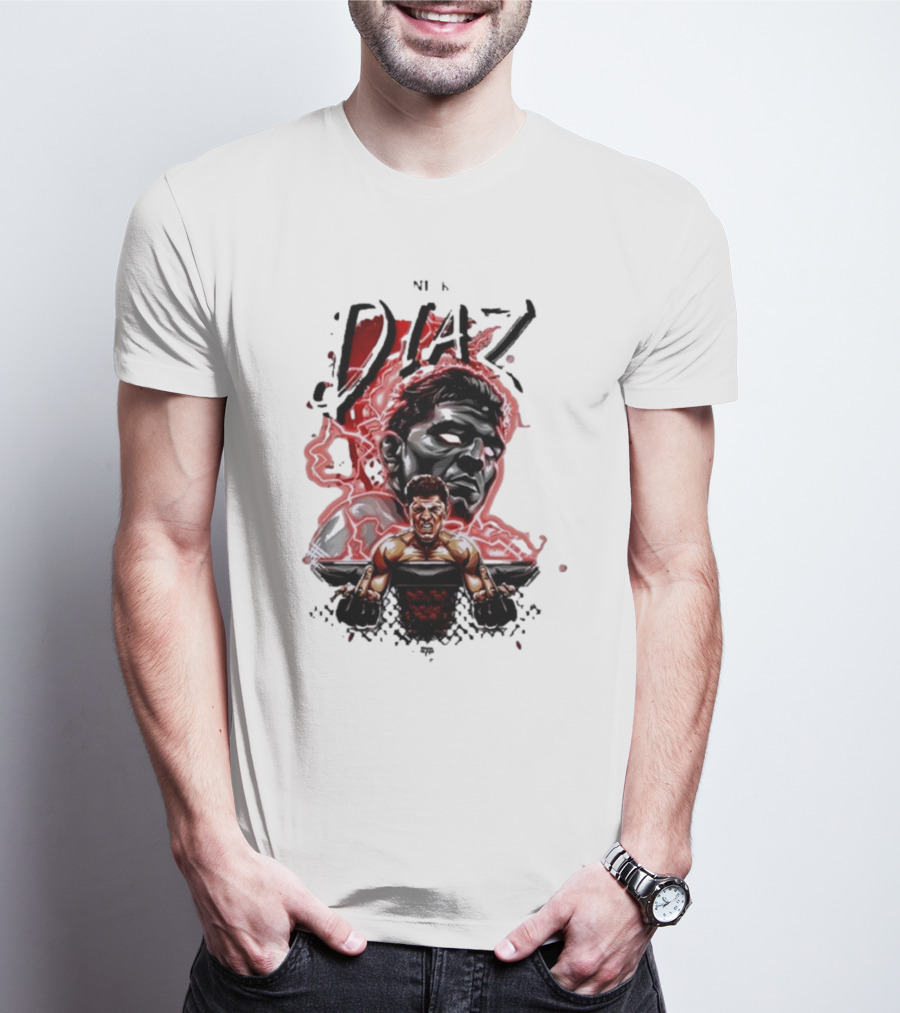 Nate Nick Diaz Electric Aura Fight Scene T-Shirt