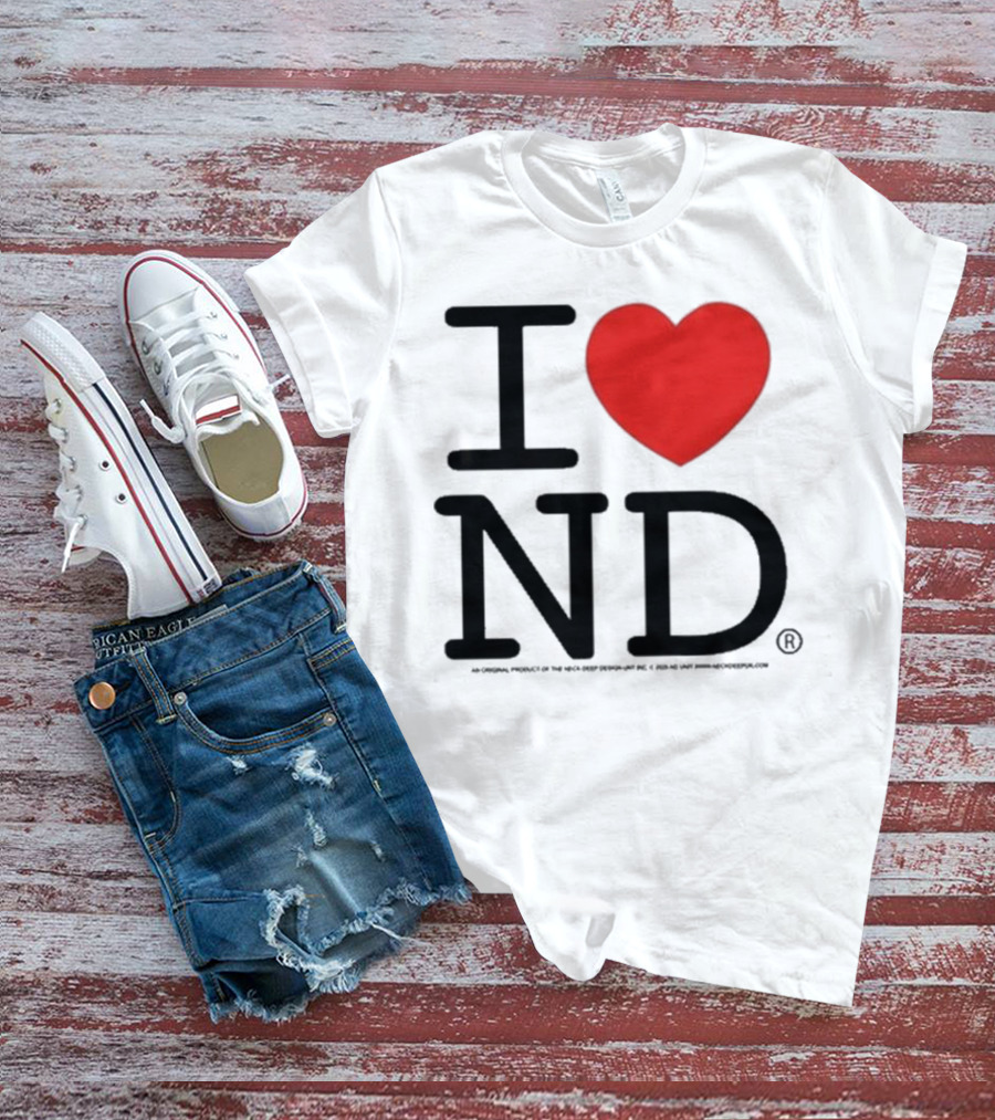 Neck Deep I Love ND Red Heart Graphic T-Shirt