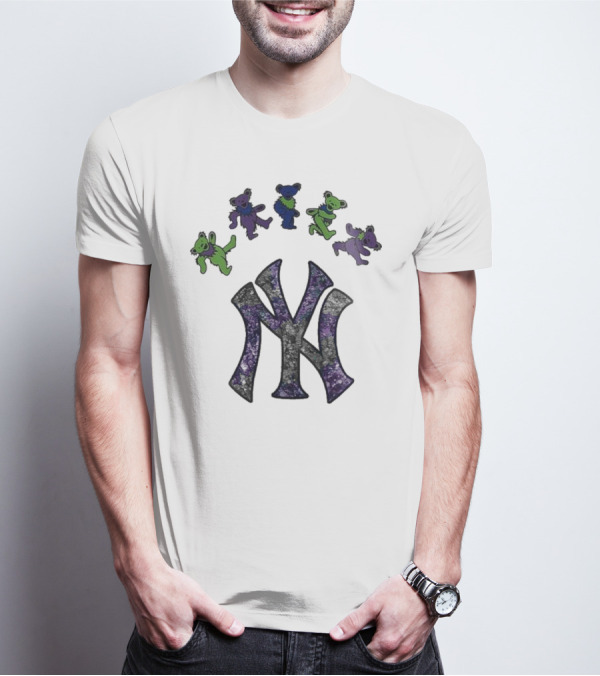 New York Yankees Grateful Dead Bears Night 2025 T-Shirt