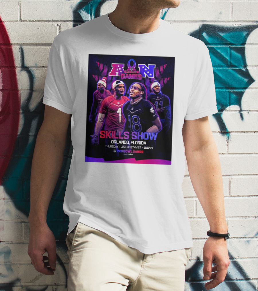 NFC And AFC NFL Pro Bowl Games 2025 Skills Show Orlando Florida January 30 ESPN T-Shirt