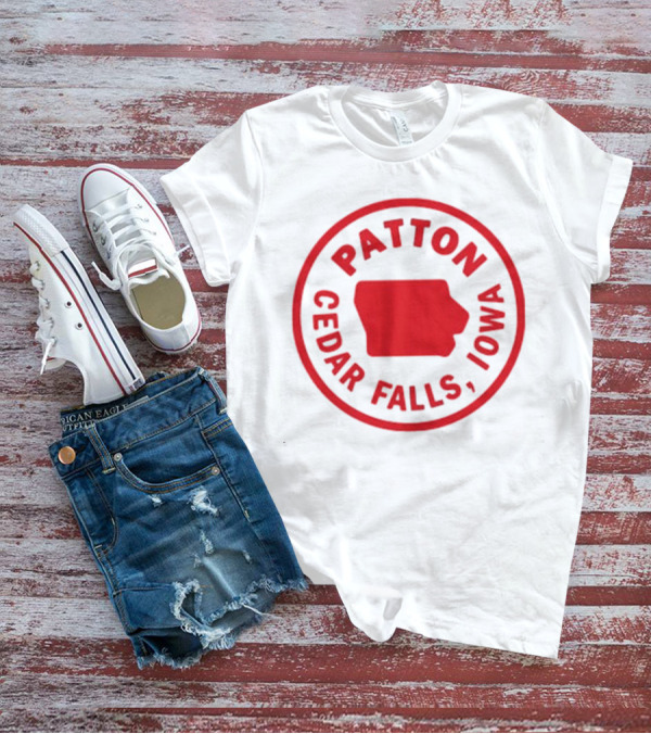 Patton Cedar Falls Iowa Map Circle T-Shirt