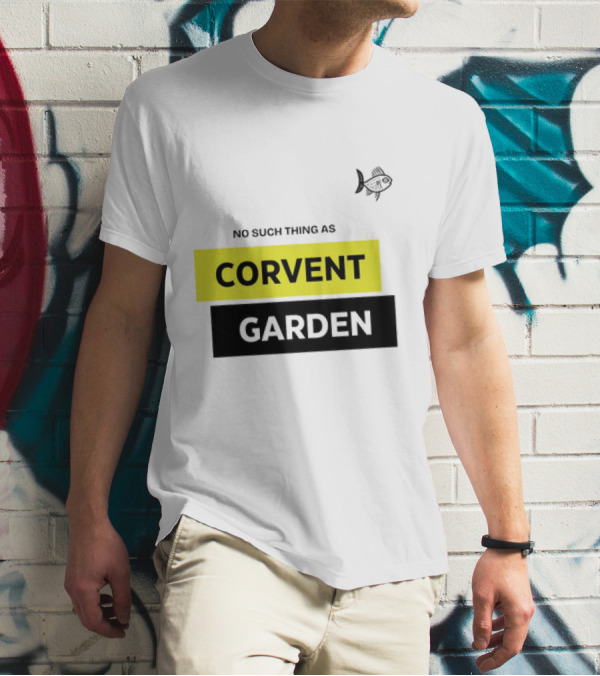 No Such Thing As Corvent Garden With Yellow And Black Text Blocks T-Shirt
