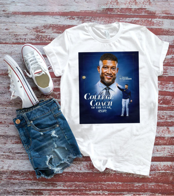 Marcus Freeman 2025 Notre Dame Fighting Irish NCMFC College Coach Of The Year T-Shirt