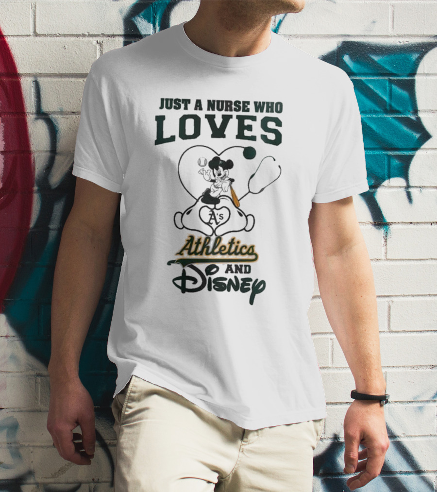 Oakland Athletics Disney Just A Nurse Who Loves Baseball 2025 T-Shirt