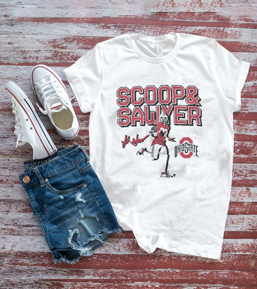Ohio State Jack Sawyer Scoop And Sawyer Buckeyes Football T-Shirt