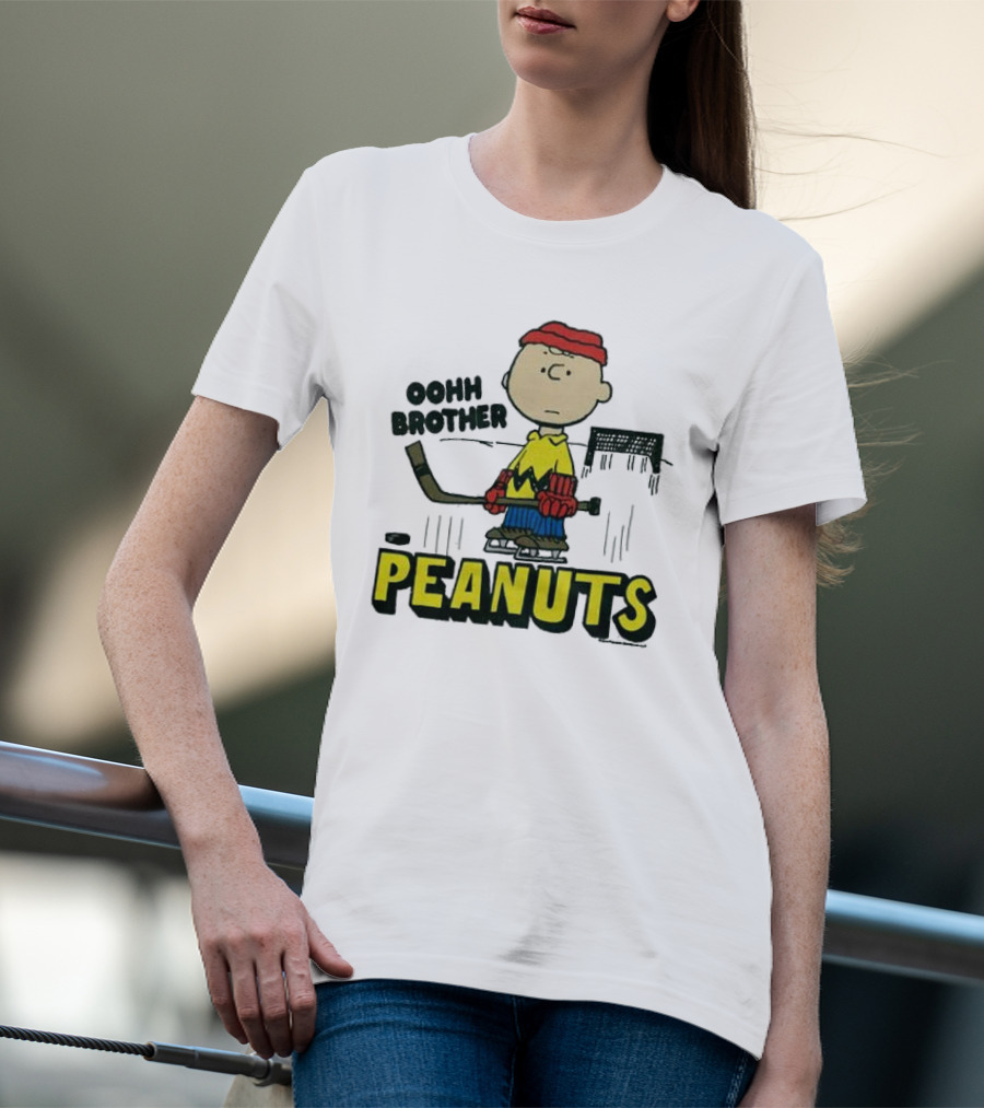 Peanuts Charlie Brown Oohh Brother Hockey Player T-Shirt