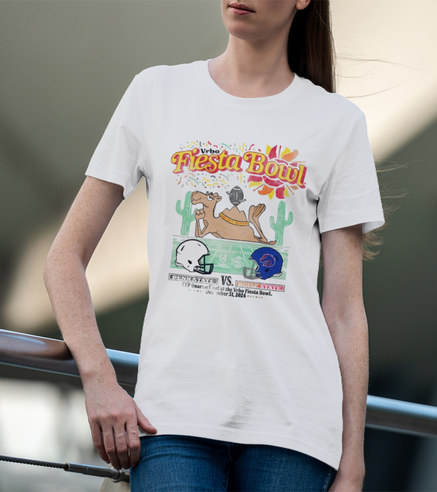 Penn State Vs Boise State 2024 Fiesta Bowl Camelback Clash CFP Vrbo Matchup T-Shirt