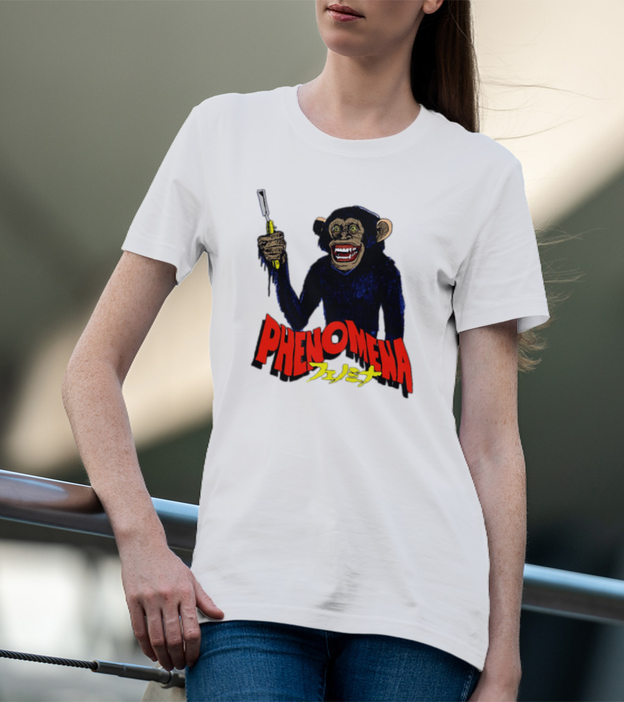 Phenomena フェノミナ Monkey Holding Razor T-Shirt