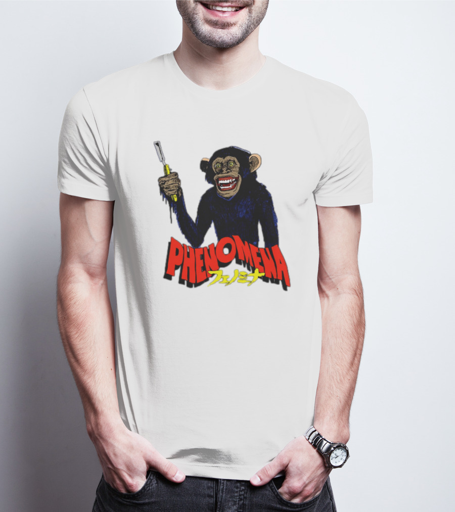 Phenomena フェノミナ Monkey Holding Razor T-Shirt