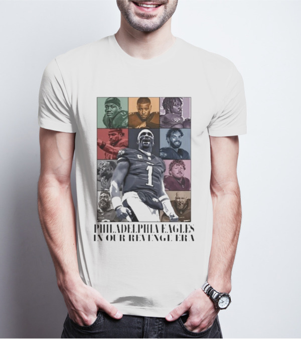 Philadelphia Eagles Revenge Era NFL Quarterbacks And Players Collage T-Shirt