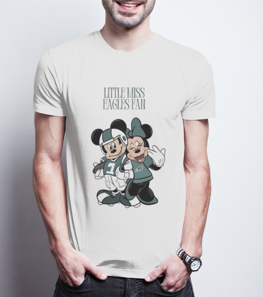 Philadelphia Eagles Mickey And Minnie Little Liss Eagles Fan T-Shirt