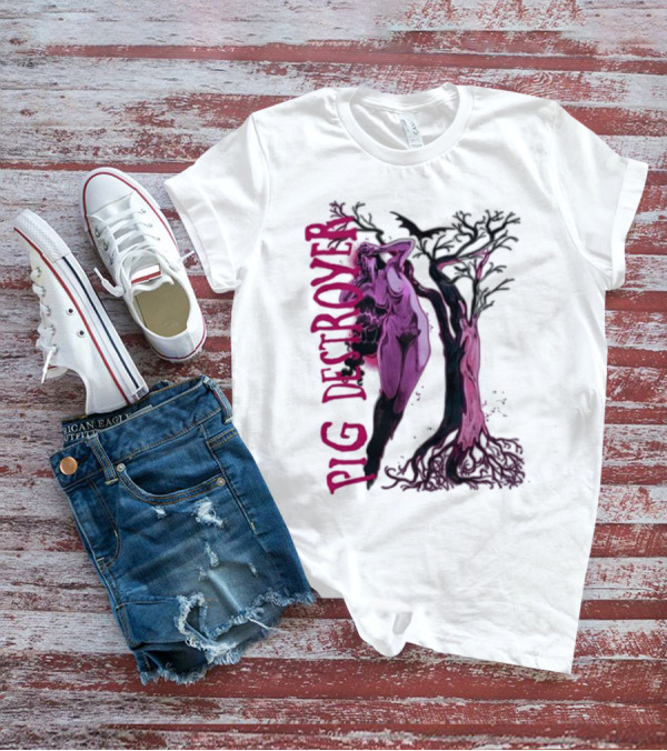 Pig Destroyer The Depths Sinister Pink Woman Abstract Tree T-Shirt