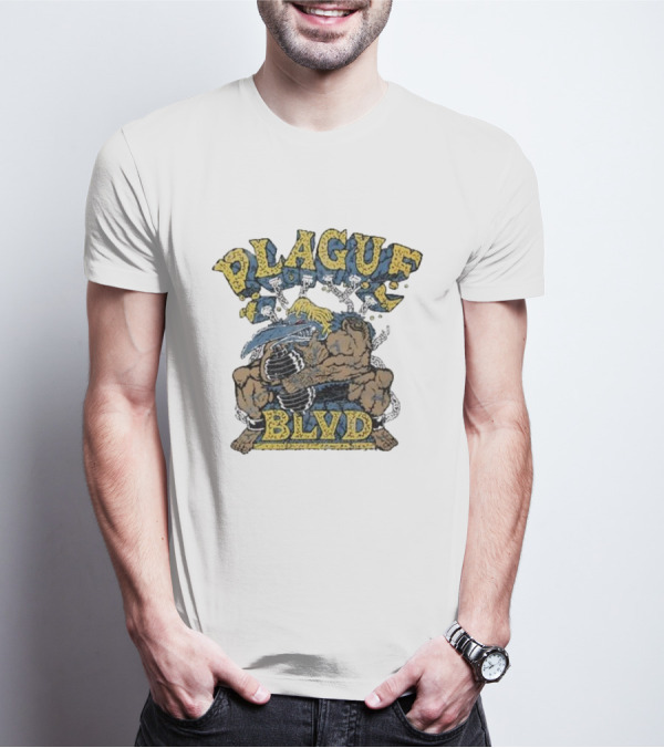 Plague Blvd Gym Boss Bodybuilder With Dumbbells T-Shirt