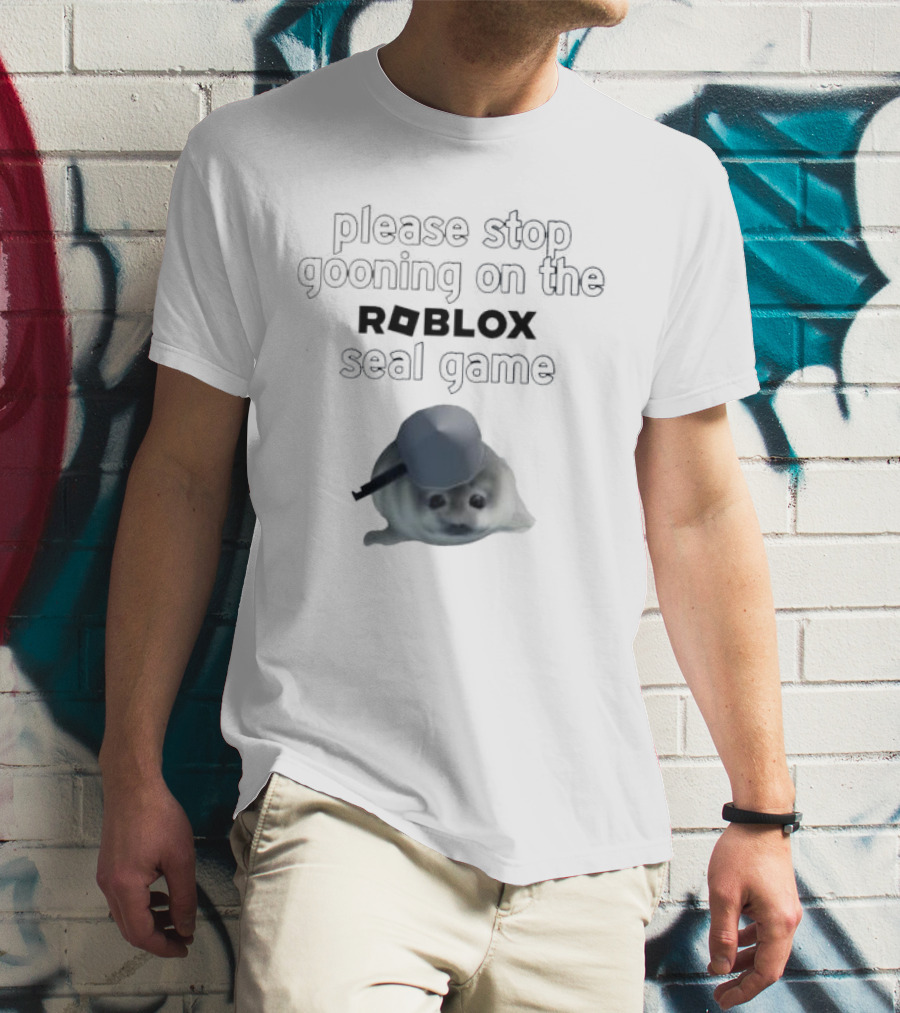 Stop Gooning On The Roblox Seal Game T-Shirt