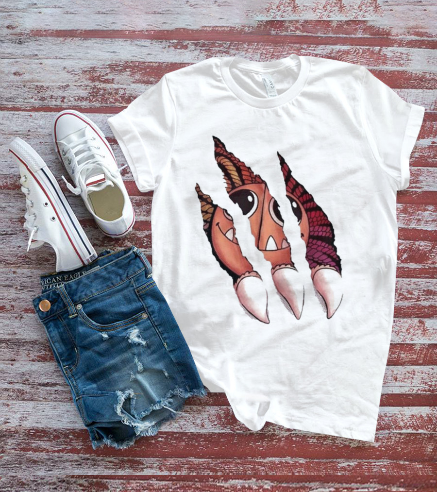 Poppy Playtime Yarnaby Claw Scratch Monster Teeth Eyes T-Shirt