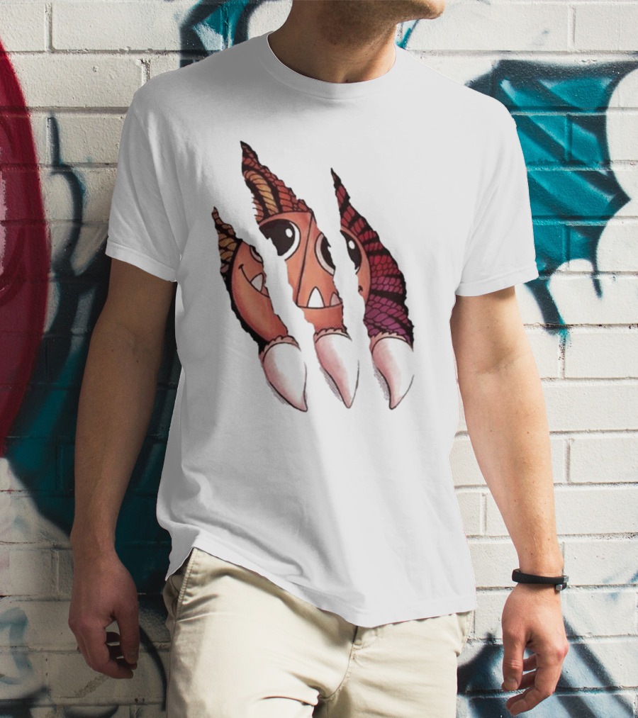 Poppy Playtime Yarnaby Claw Scratch Monster Teeth Eyes T-Shirt