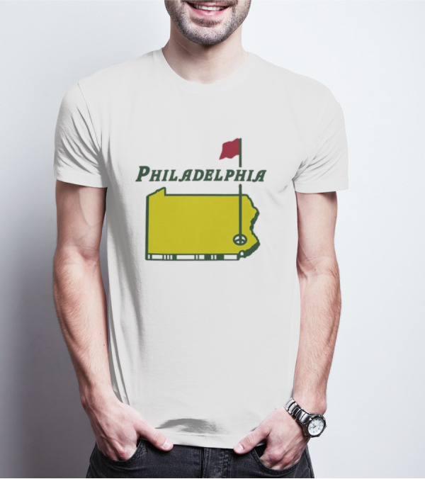 Philadelphia Masters Golf Pennsylvania Flagstick Icon T-Shirt