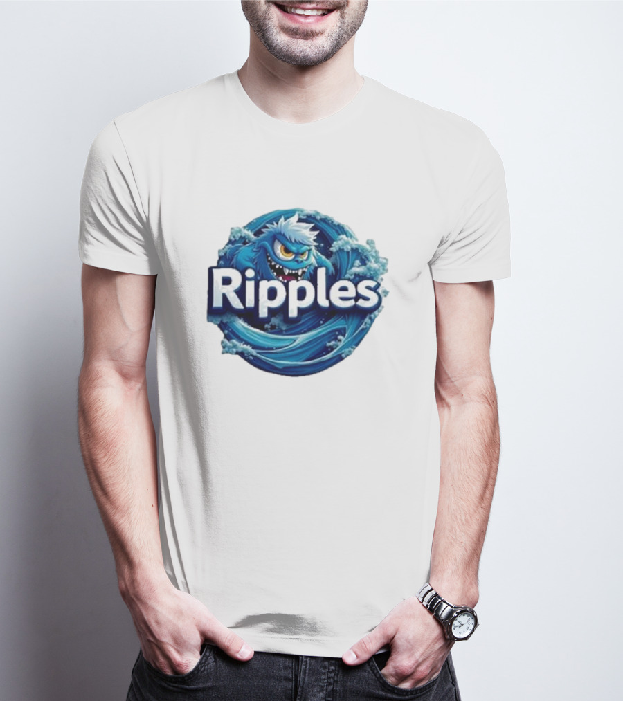 Ripples Monster Blue Waves Creature T-Shirt