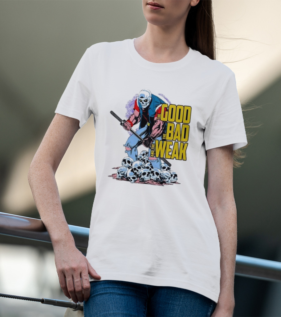 Raskolapparel The Good The Bad The Weak Skull Warrior With Bat T-Shirt
