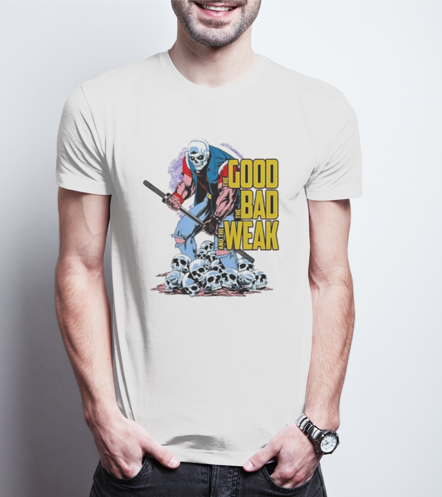 Raskolapparel The Good The Bad The Weak Skull Warrior With Bat T-Shirt