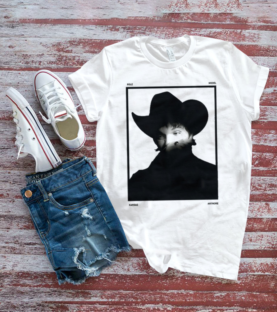Role Model Anymore Kansas Cowboy Hat Boyfriend Fit Girls T-Shirt