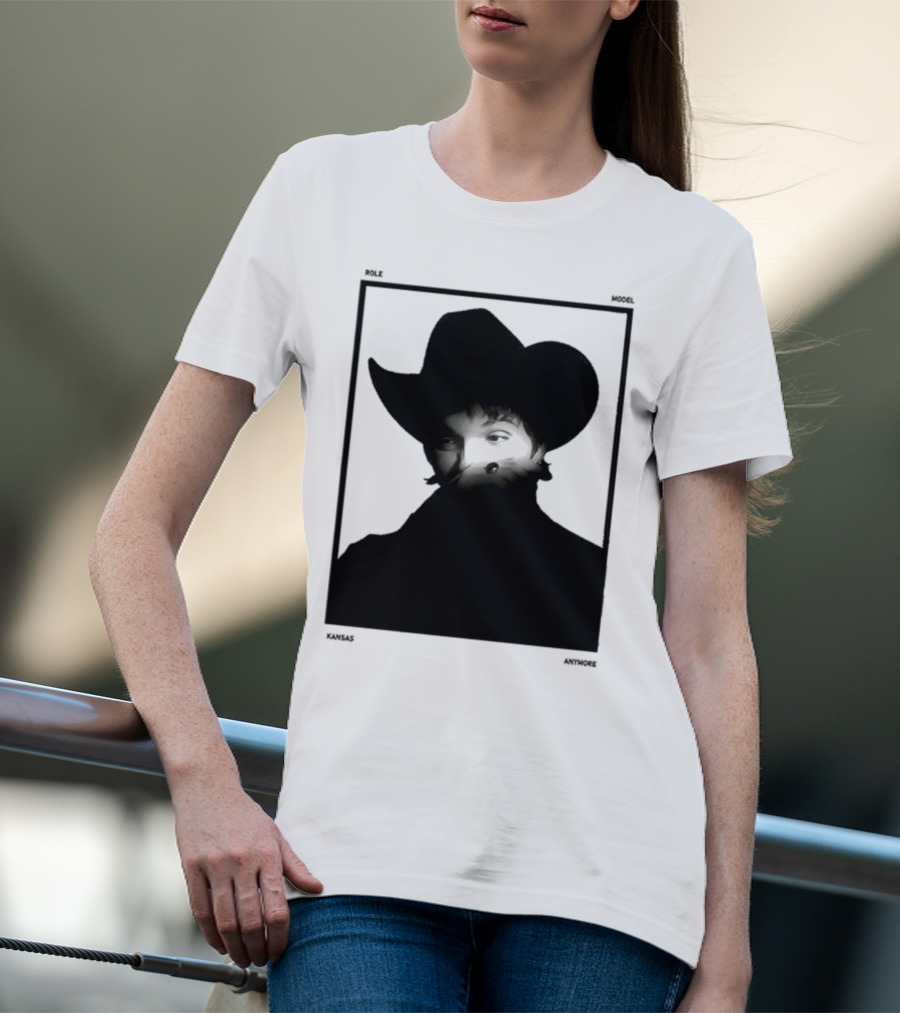 Role Model Anymore Kansas Cowboy Hat Boyfriend Fit Girls T-Shirt
