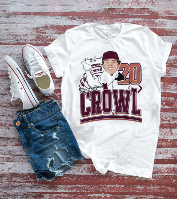 Preston Crowl Baseball 2025 Pitcher Number 20 T-Shirt