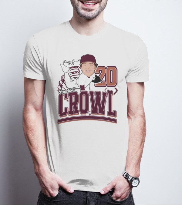 Preston Crowl Baseball 2025 Pitcher Number 20 T-Shirt