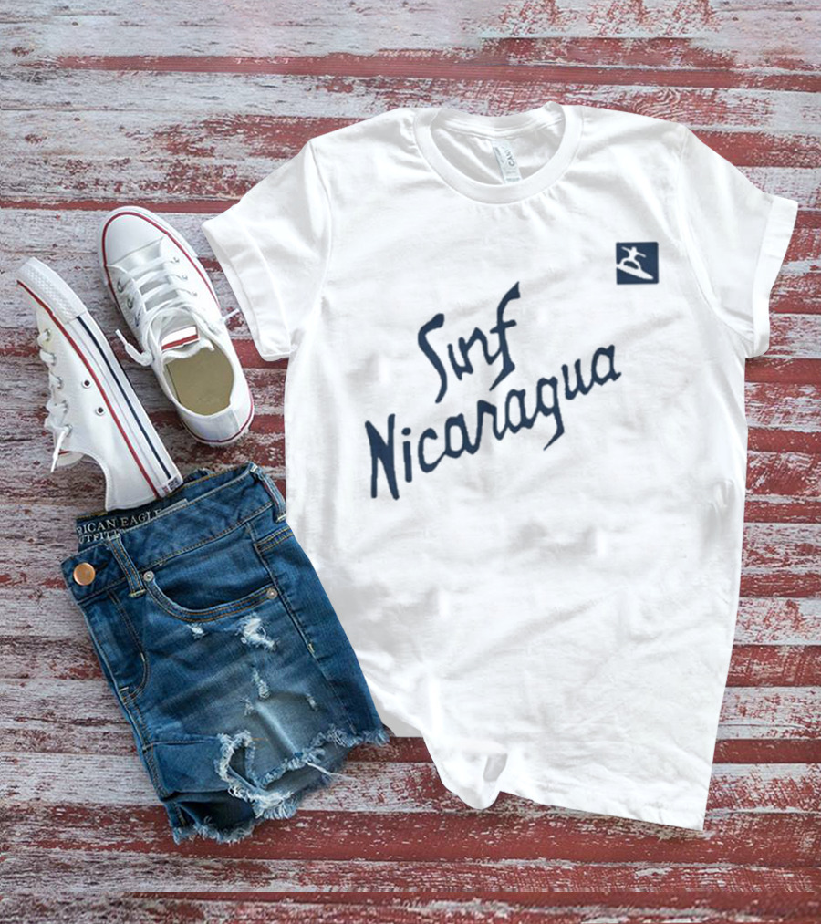 Real Genius Surf Nicaragua Surfboard Icon T-Shirt