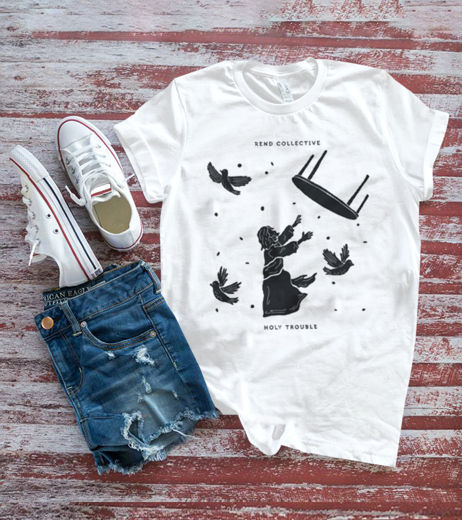Rend Collective Holy Trouble Flying Table And Birds T-Shirt