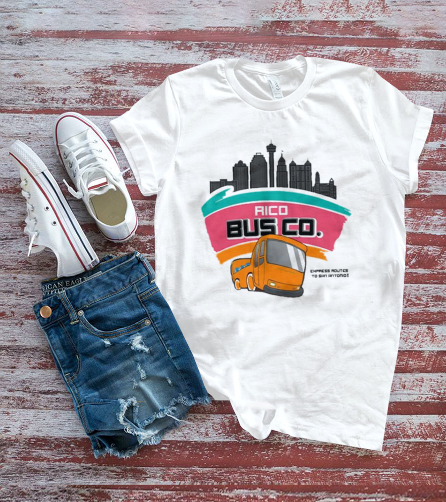Rico Bus Co. Cypress Routes To San Antonio Skyline Bus Journey T-Shirt