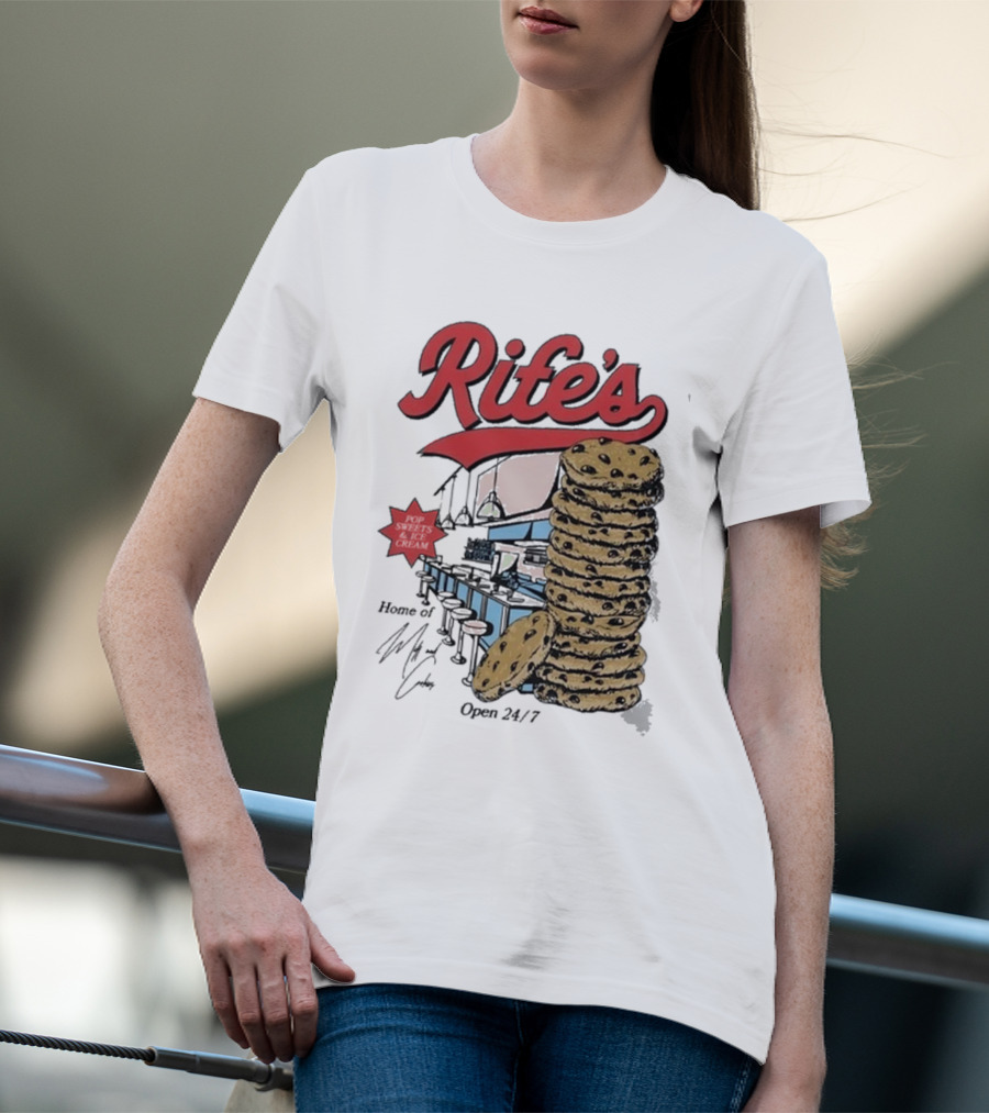 Rife's Diner 2025 Cookie Stack Retro Style T-Shirt
