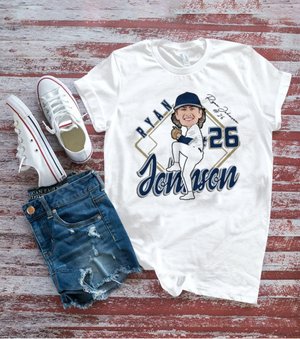 RYAN 26 Baseball Player Illustration 2025 T-Shirt