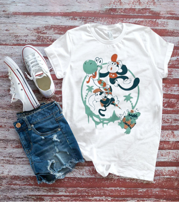 Tropical Adventure With Diddy And Dixie Riding Rattle Snake T-Shirt