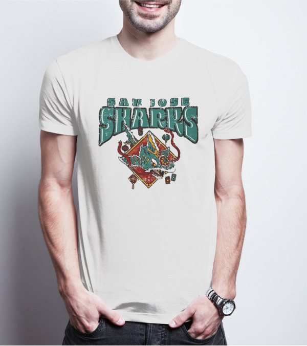 San Jose Sharks 2025 Lunar New Year Blue 84 T-Shirt