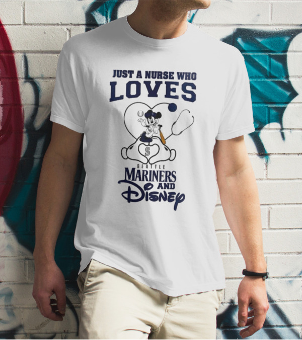 Seattle Mariners Disney Nurse Who Loves Baseball 2025 T-Shirt
